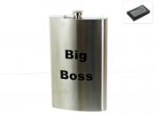 Фляжка сувенирная "Big Boss" v=1920мл (металл) (белая упаковка)