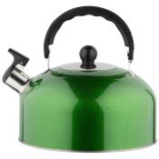 Чайник, Casual, объем 2,7 л, со свистком, из нержавеющей стали, окрашенный, цвет: зеленый