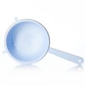 Дуршлаг с ручкой, диаметр 20 см (цвет голубой)