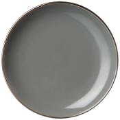 Тарелка десертная 20,6 см коллекция Муссон цвет: серый космос