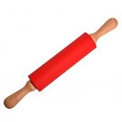 Скалка силикон,дерев.ручки 38,3см.МВ