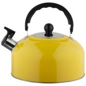Чайник, Casual, объем 2,7 л, со свистком, из нержавеющей стали, окрашенный, цвет: желтый