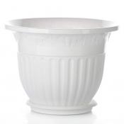 Горшок-кашпо с поддоном "Лозанна", объем 3 л (белый)