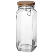 Ёмкость для сыпучих продуктов с крышкой из бамбука с замком, 2,0 л, NADOBA, серия DASA