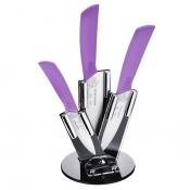 Набор керамических ножей "Mayer & Boch", цвет: фиолетовый, 4 предмета