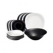 Набор столовой посуды Luminarc "Carine White & Black", 19 предметов