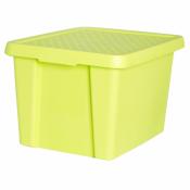 Коробка для хранения Curver "Essentials", с крышкой, цвет: зеленый, 26 л