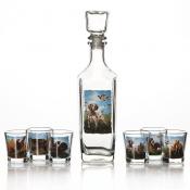 Набор стопок с графином Элегант Охота/звери, 7 предметов