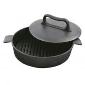 Сковорода чугун для цыпленка таб с прессом 24см TM MYRON COOK