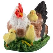 Фигурка садовая "Курица-наседка с цыплятами" Н-22см