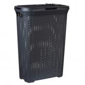 Корзина для белья Curver Rattan Style, 40л темно-серая