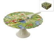 Блюдо для торта на ножке Nouvelle "Русское поле" с лопаткой, D=27,5 см