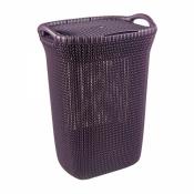 Корзина для белья Curver "Knit", 57 л фиолетовая