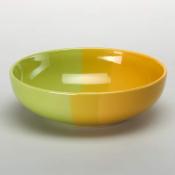 Тарелка желто-зеленая, диаметр 17,8 см, высота 5,4 см