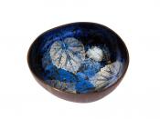 Чаша из скорлупы кокосового ореха "Арт-органик", серия Панно, D13х6см (синий)