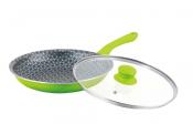 Сковорода "Mercury", MC - 6266 26 см с крышкой, зеленая