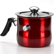 Молоковарка "Mayer & Boch" со свистком, цвет: красный, 1,5 л