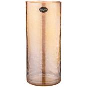 Ваза декоративная цилиндр Cracle amber диаметр 14,6 высота 35 см