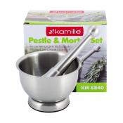 Ступка и пестик из нержавеющей стали для специй