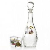 Графин + 6 стопок Графский (деколь Приколы)