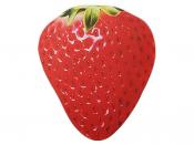 Доска разделочная (стекло) 26*29,5*0,4см "Клубника" (упаковочная пленка ОРР)