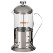 Чайник/кофейник (кофе-пресс), ALITO, 1000 мл, из жаропрочного стекла, в корп из нерж стали