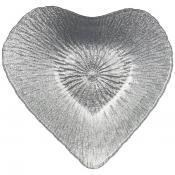 Блюдо Heart silver shiny 16х16х3 см без упаковки 