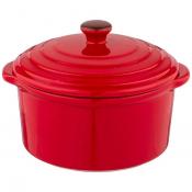 Гоpшочек для запекания agness Modern kitchen красный 600мл 16*14*11 см