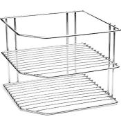 Подставка д/посуды угловая, 2-х ярусная хром