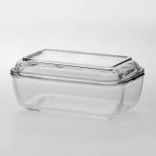 Масленка с крышкой прозрачная 168*72 мм