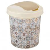 Контейнер для мусора круглый  12 л  декор "Марокко"