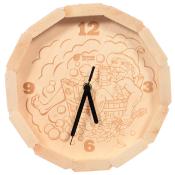 Часы кварцевые в форме бочки, "В парилке", 27х8 см