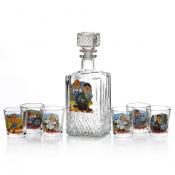 Набор стопок с графином Барский Мужики, 7 предметов