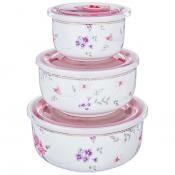Набор контейнеров для пищевых продуктов из 3 шт. 1000/800/300 мл диаметр=15/13/10 см