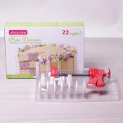 Кондитерский шприц-пресс из пластика (21 насадка в комплекте)