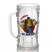 Кружка для пива 500 мл с деколью Приколы