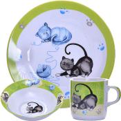 Набор детской посуды 3 предмета Loraine Кошки, арт SG-26092