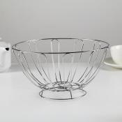 Фруктовница Доляна, 23×23×11 см, цвет хром