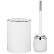 Набор для ванной комнаты 2 пр. , 4.5л, белый с серебром