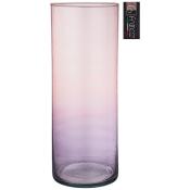 Ваза cilindro Violet pink drops высота 40см диаметр 15см