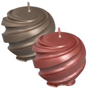 Свеча декоративная "Спираль", 5х5,5 см, 2цв NEW