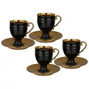 Чайный набор lefard на 4 персоны 8 пр. 250 мл черный 