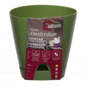 Горшок для цветов AMSTERDAM D110mm / 0,65l с прикорневым поливом оливковый