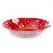 Тарелка столовая глубокая Pasabahce Serenade Red, D=22 см