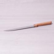 Нож для мяса из нержавеющей стали с деревянной ручкой (лезвие 20см, рукоятка 12.5см)