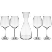 Набор декантер и 4 бокала для вина Giselle 1200/455 мл высота 28/22 см 