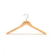 Набор вешалок для костюма прямых 44см с перекладиной 6шт цвет: натуральный