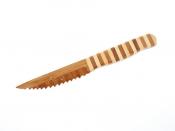Нож кухонный (с зубчиками) 24*1,5*3см (бамбук обработанный) (упаковочный пакет с хедером)