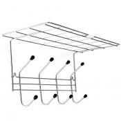 Вешалка д/одежды 4 крючка с полкой