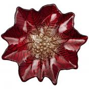 Блюдо Poinsettia red gold 21 см без упаковки 